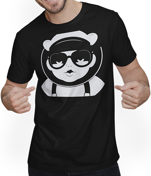 Produktbild von T-Shirt mit Mann Lustiges Kleinkind trägt Sonnenbrille Cooles Baby