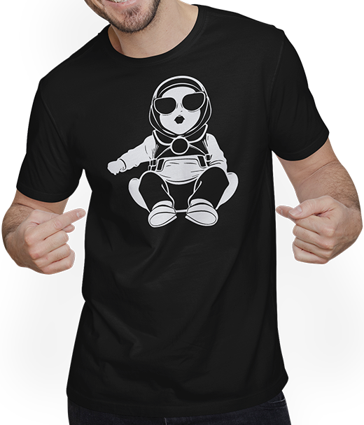 Produktbild von T-Shirt mit Mann Lustiges Kleinkind trägt Sonnenbrille Cooles Baby