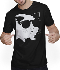 Produktbild von T-Shirt mit Mann Lustiges Meerschweinchen mit Sonnenbrille Meerschweinchen