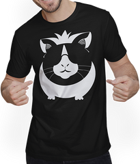Produktbild von T-Shirt mit Mann Lustiges Meerschweinchen mit Sonnenbrille Meerschweinchen