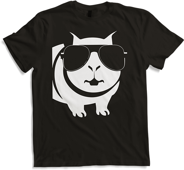 Produktbild von T-Shirt Lustiges Meerschweinchen mit Sonnenbrille Meerschweinchen