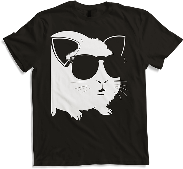 Produktbild von T-Shirt Lustiges Meerschweinchen mit Sonnenbrille Meerschweinchen