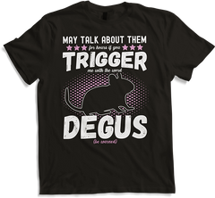 Produktbild von T-Shirt May talk about Degus Funny Degu Spruch Degus Zubehör