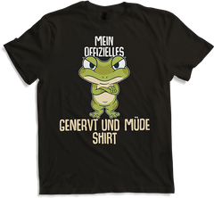 Produktbild von T-Shirt Mein Offizielles Genervt Und Müde Shirt Frosch Sprüche Kröte