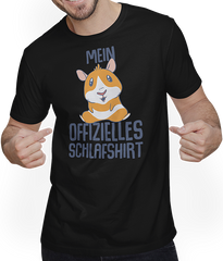 Produktbild von T-Shirt mit Mann Mein Offizielles Schlafshirt Meerschweinchen Schlafanzug