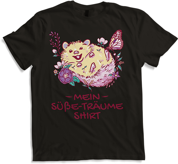 Produktbild von T-Shirt Mein Süße-Träume Shirt Schlafshirt Mädchen Jungen Igel