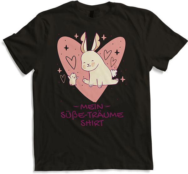 Produktbild von T-Shirt Mein Süße-Träume Shirt Schlafshirt Mädchen Jungen Kaninchen