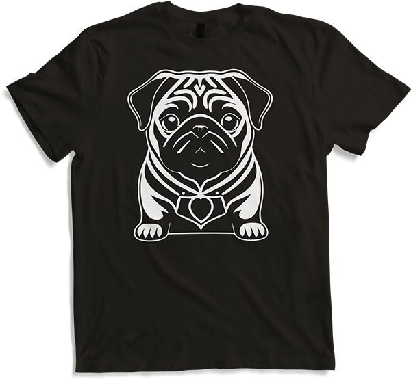 Produktbild von T-Shirt Mops mit E-Gitarre Musiker Lustiger Gitarrist