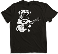 Produktbild von T-Shirt Mops mit E-Gitarre Musiker Lustiger Gitarrist