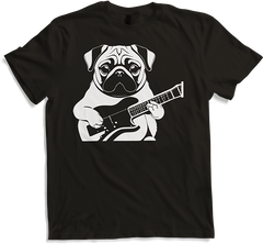 Produktbild von T-Shirt Mops mit E-Gitarre Musiker Lustiger Gitarrist