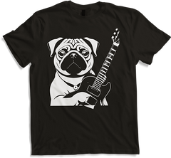 Produktbild von T-Shirt Mops mit E-Gitarre Musiker Lustiger Gitarrist