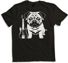 Produktbild von T-Shirt Mops mit E-Gitarre Musiker Lustiger Gitarrist