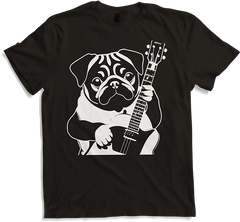 Produktbild von T-Shirt Mops mit E-Gitarre Musiker Lustiger Gitarrist