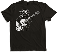 Produktbild von T-Shirt Mops mit E-Gitarre Musiker Lustiger Gitarrist