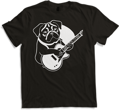 Produktbild von T-Shirt Mops mit E-Gitarre Musiker Lustiger Gitarrist