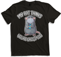 Produktbild von T-Shirt My Rat Thinks You're Gross Too Ratte Spruch Maske Farbratte