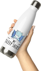 Produktbild von Thermosflasche von Hand gehalten My Sleep Shirt | Pyjama | Schlafanzug Katzen Spruch