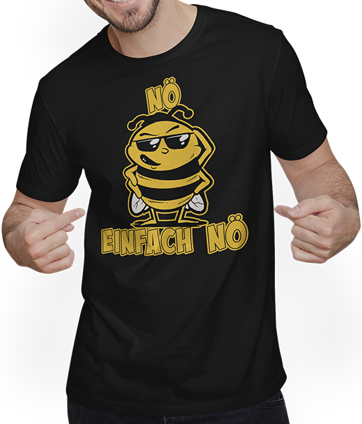 Produktbild von T-Shirt mit Mann NÖ Biene | Lustiger Cooler Spruch | Für Mädchen & Jungs