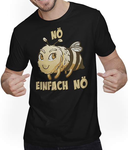 Produktbild von T-Shirt mit Mann NÖ Biene | Lustiger Cooler Spruch | Für Mädchen & Jungs