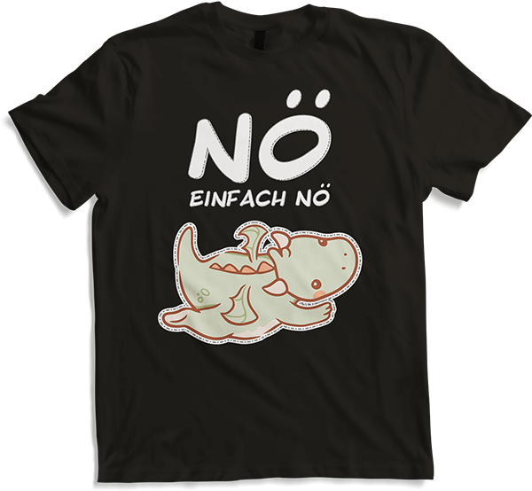 Produktbild von T-Shirt NÖ Drache | Lustiger Cooler Spruch | Für Mädchen & Teenager