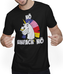 Produktbild von T-Shirt mit Mann NÖ Einhorn Frecher Spruch für Mädchen & Jungs Punker Einhorn