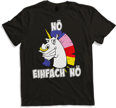 Produktbild von T-Shirt NÖ Einhorn Frecher Spruch für Mädchen & Jungs Punker Einhorn
