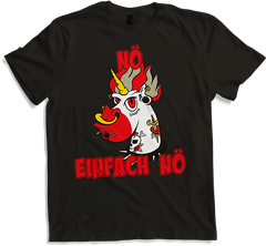 Produktbild von T-Shirt NÖ Einhorn Frecher Spruch für Mädchen & Jungs Punker Einhorn