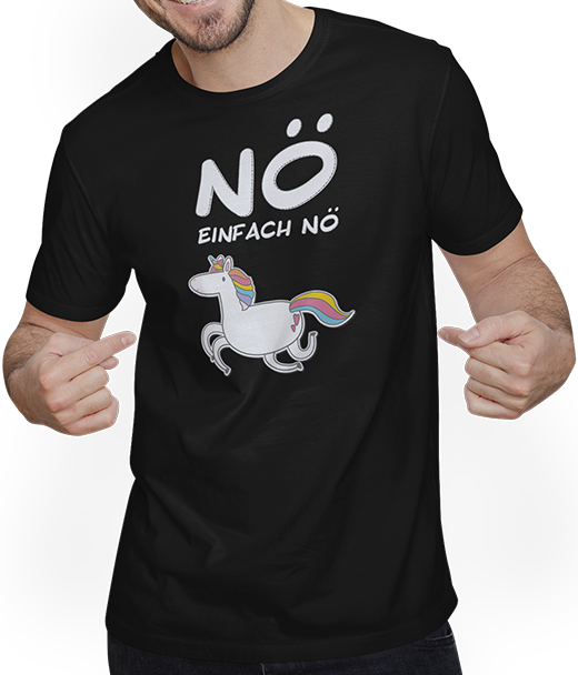 Produktbild von T-Shirt mit Mann NÖ Einhorn | Lustiger Cooler Spruch | Für Mädchen & Jungs