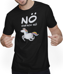 Produktbild von T-Shirt mit Mann NÖ Einhorn | Lustiger Cooler Spruch | Für Mädchen & Teenager