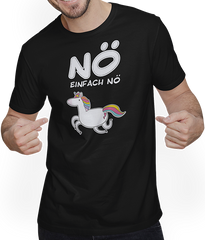 Produktbild von T-Shirt mit Mann NÖ Einhorn | Lustiger Cooler Spruch | Für Mädchen & Teenager