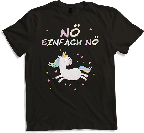 Produktbild von T-Shirt NÖ Einhorn | Lustiger Cooler Spruch | Für Mädchen Teenager