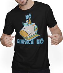 Produktbild von T-Shirt mit Mann NÖ Einhorn | Lustiger Cooler Spruch | Für Teenager Mädchen