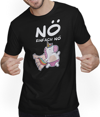 Produktbild von T-Shirt mit Mann NÖ Einhorn | Lustiger frecher Spruch für Mädchen & Teenager