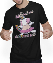 Produktbild von T-Shirt mit Mann NÖ Einhorn | Lustiger frecher Spruch für Mädchen & Teenager