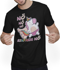 Produktbild von T-Shirt mit Mann NÖ Einhorn | Lustiger frecher Spruch für Mädchen & Teenager