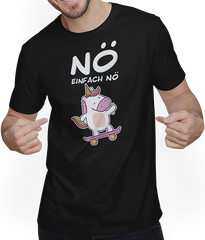 Produktbild von T-Shirt mit Mann NÖ Einhorn | Lustiger frecher Spruch für Mädchen & Teenager