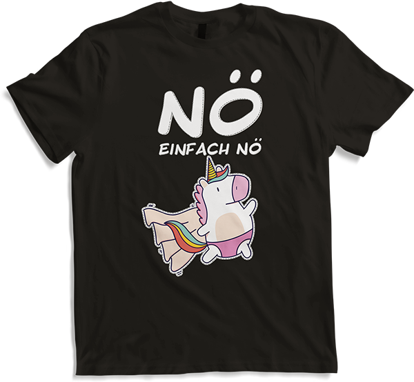 Produktbild von T-Shirt NÖ Einhorn | Lustiger frecher Spruch für Mädchen & Teenager