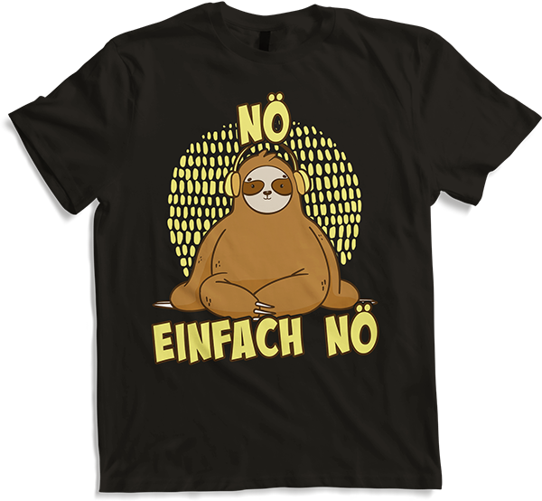 Produktbild von T-Shirt NÖ Faultier | Lustiger Cooler Spruch | Für Mädchen & Jungs
