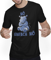 Produktbild von T-Shirt mit Mann NÖ Nilpferd | Lustiger Cooler Spruch | Für Mädchen & Jungs