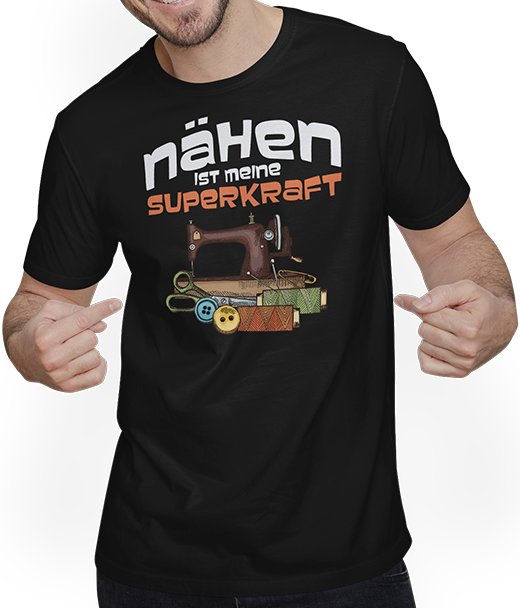 Produktbild von T-Shirt mit Mann Nähen ist meine Superkraft | Lustiges Geschenk für Näherin