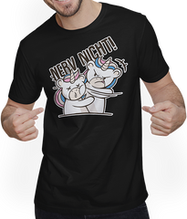 Produktbild von T-Shirt mit Mann Nerv nicht! Einhorn verteilt Ohrfeige Freches Sarkastisches
