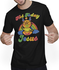 Produktbild von T-Shirt mit Mann Nicht heute Jesus Witzig Kawaii Nerd Baphomet Satan Teufel