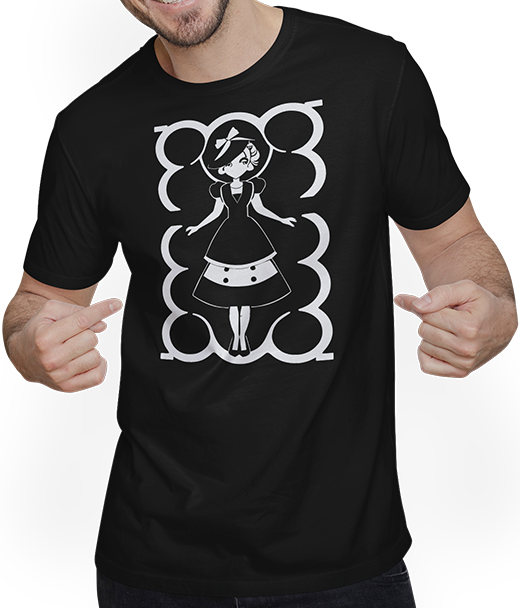 Produktbild von T-Shirt mit Mann Niedlich Gothic Lolita Manga Märchen Anime Mädchen