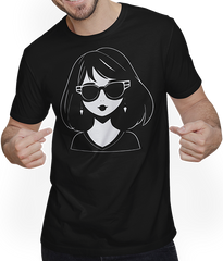 Produktbild von T-Shirt mit Mann Niedliche Anime Mädchen Gothic Manga Märchen Sonnenbrille