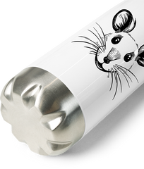 Produktbild vom Boden der Thermoflasche Niedliche Ratten-Illustration, Haustier-Ratten-Zeichnung, ausgefallene Ratten