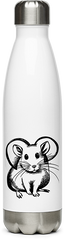 Produktbild von Edelstahlflasche Niedliche Ratten-Illustration mit Herz, Haustier-Ratten-Zeichnung, ausgefallene Ratten