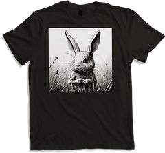 Produktbild von T-Shirt Niedlicher Hasen-Horror-Kunst, Dystopische Kaninchen-Zeichnung