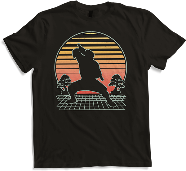 Produktbild von T-Shirt Ninjutsu Martial Arts Fighter Futuristische Retro | Ninja Japan