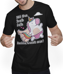 Produktbild von T-Shirt mit Mann Nö Du keine Lust Cooler frecher Spruch Mädchen & Teenager