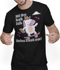 Produktbild von T-Shirt mit Mann Nö Du keine Lust Einhorn frecher Spruch Mädchen & Teenager